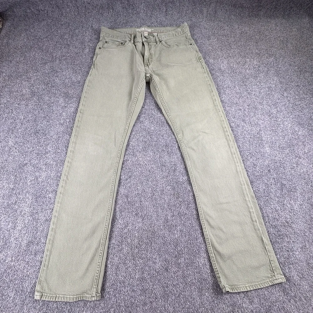 Banana Republic Vintage Straight Jeans Men's 32x32 Green Workwear Heritage